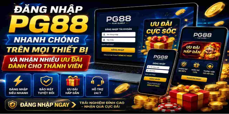 Đăng nhập PG88 nhanh chóng trên mọi thiết bị và nhận nhiều ưu đãi dành cho thành viên